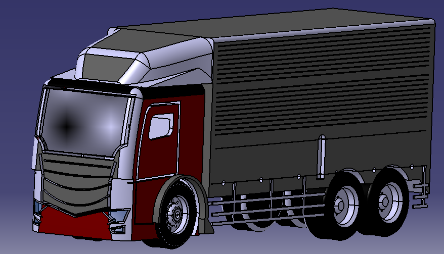 30-厢式卡车外观 3d模型图纸